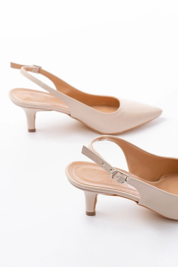 Bidebuvar ST-1152 Bej Günlük 7 cm Topuklu Kadın Ayakkabı