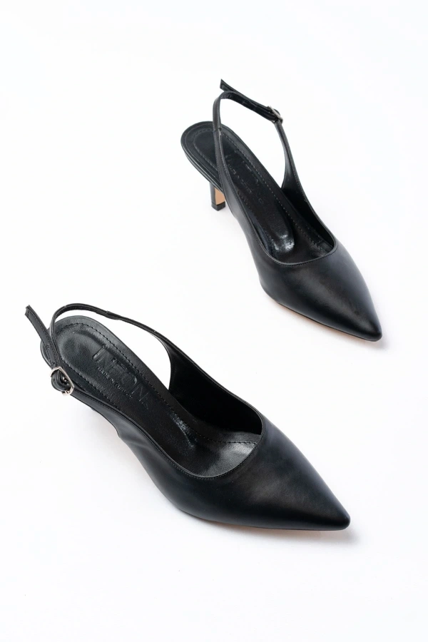 Bidebuvar ST-1152 Siyah Günlük 7 cm Topuklu Kadın Ayakkabı