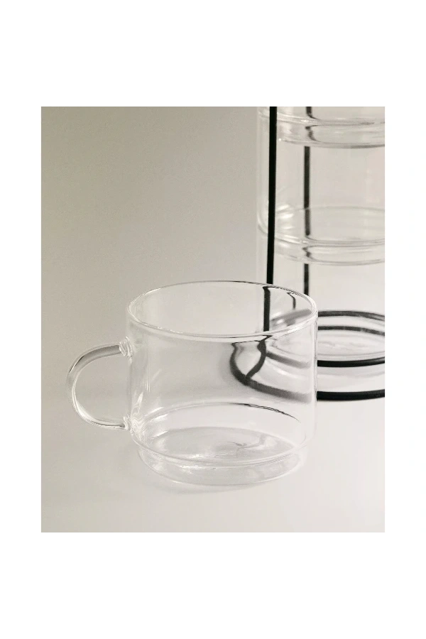 Bidebuvar Standlı Borosilikat 4lü Fincan Seti