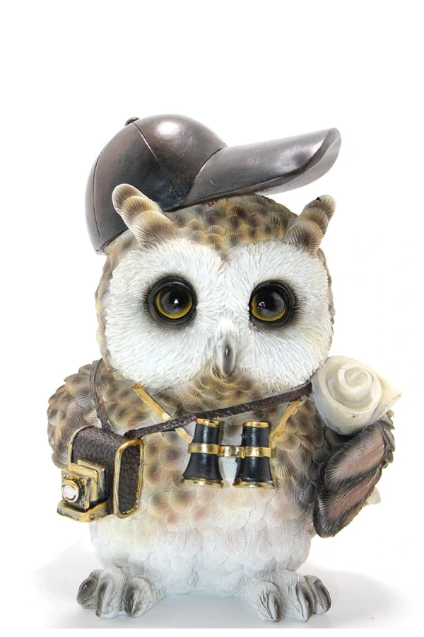 Bidebuvar Steampunk Polyester Baykuş Figürü Model 2