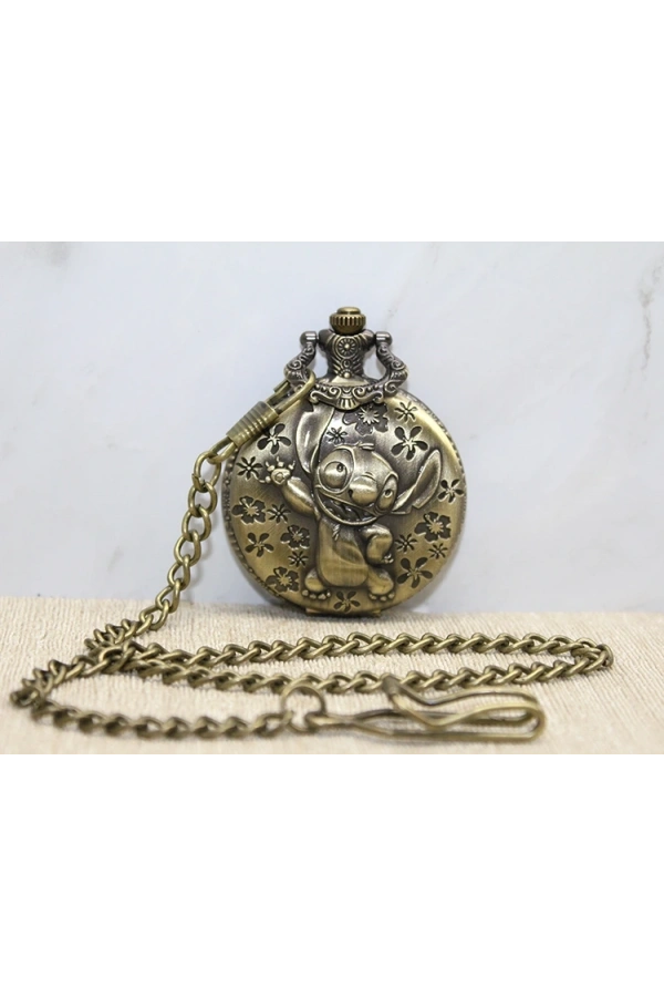 Bidebuvar Stitch Tasarımlı Köstekli Saat