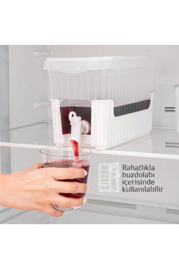 Bidebuvar Su ve Meşrubat Sebili - Buzdolabı Uyumlu - Musluklu - Kapaklı