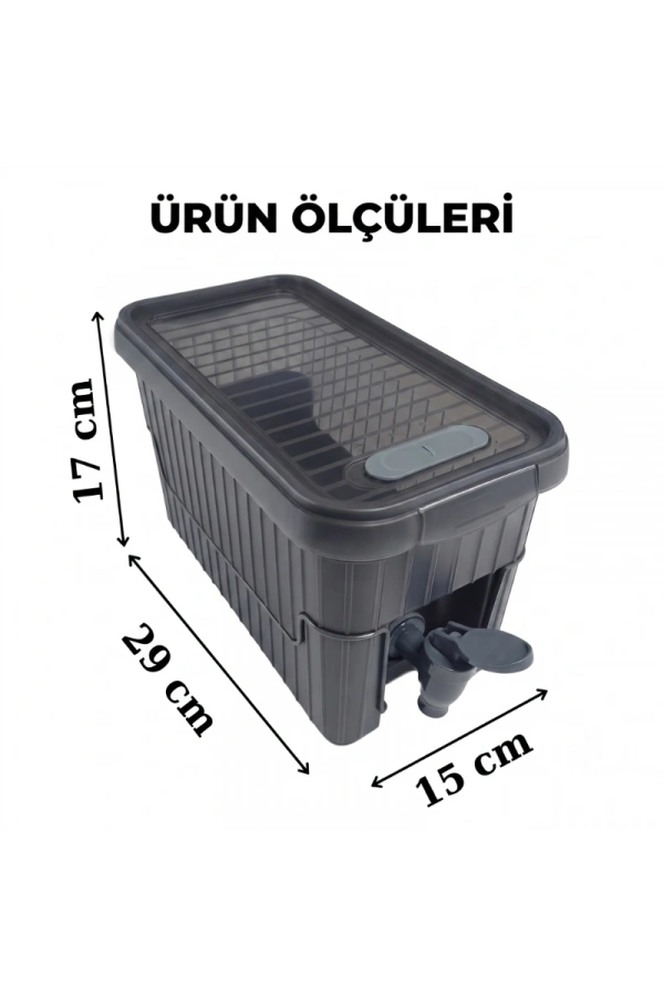 Bidebuvar Su ve Meşrubat Sebili - Buzdolabı Uyumlu - Musluklu - Kapaklı