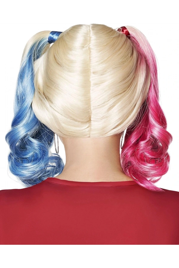 Bidebuvar Suicide Squad Harley Quinn Kostüm Peruk