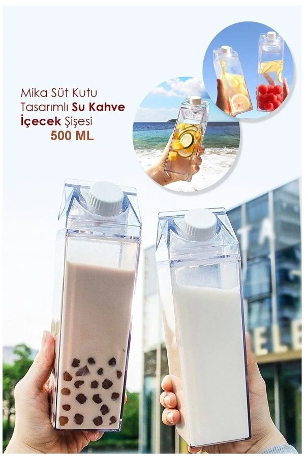 Bidebuvar Süt Kutusu Tasarımlı İçecek Şişesi