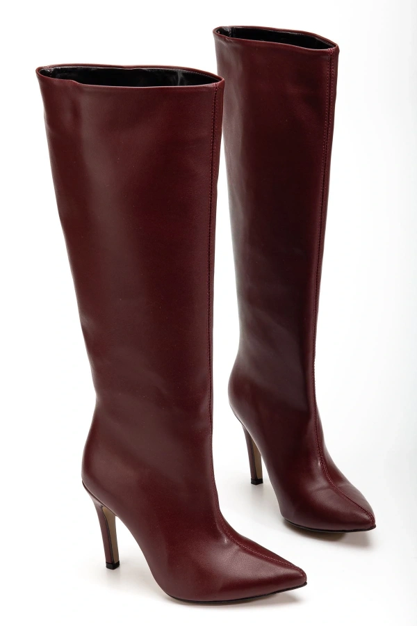 Bidebuvar SYT-2004 Bordo Günlük Bayan Çizme