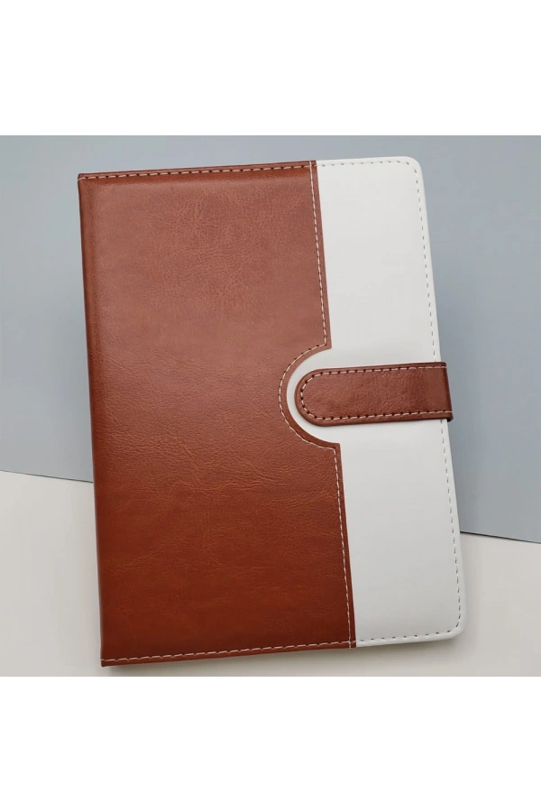 Bidebuvar Tarihsiz Ajanda Defter Kahverengi Beyaz Renk