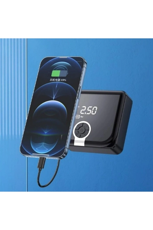 Bidebuvar Taşınabilir Şarjlı Powerbank Hava Kompresörü