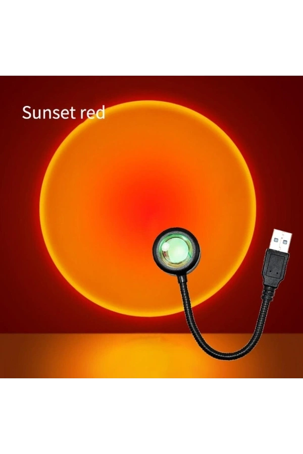 Bidebuvar Taşınabilir USB Sunset Gün Batımı Ambiyans Işığı Lamba
