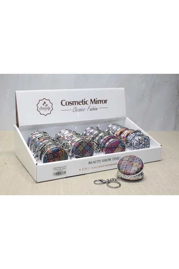 Bidebuvar Taşlı El Aynası Anahtarlık Model 10