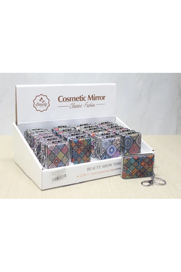 Bidebuvar Taşlı El Aynası Anahtarlık Model 9