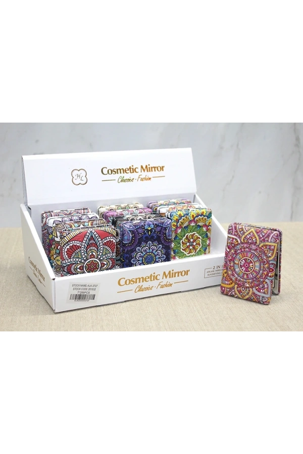 Bidebuvar Taşlı El Aynası Dikdörtgen Kalın Model 1