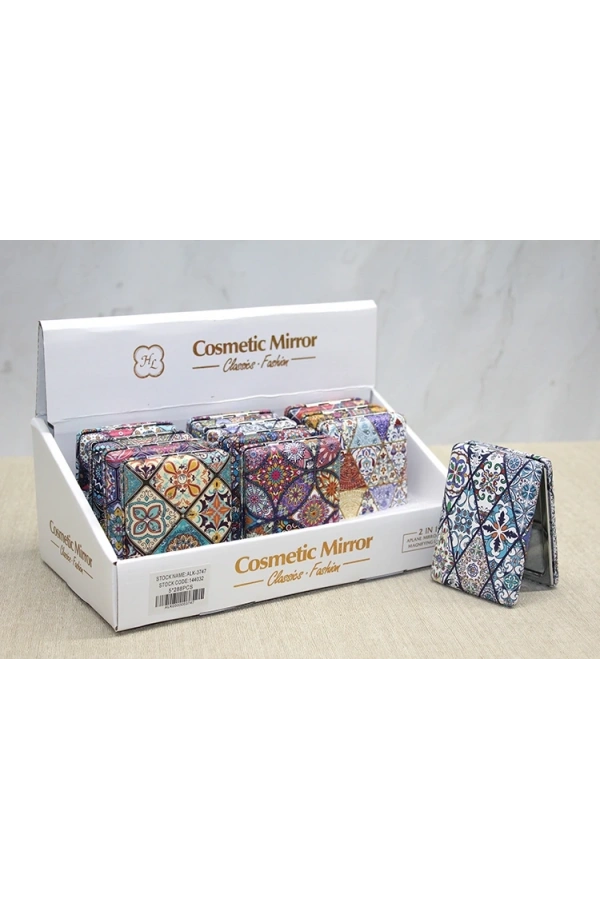 Bidebuvar Taşlı El Aynası Dikdörtgen Kalın Model 6