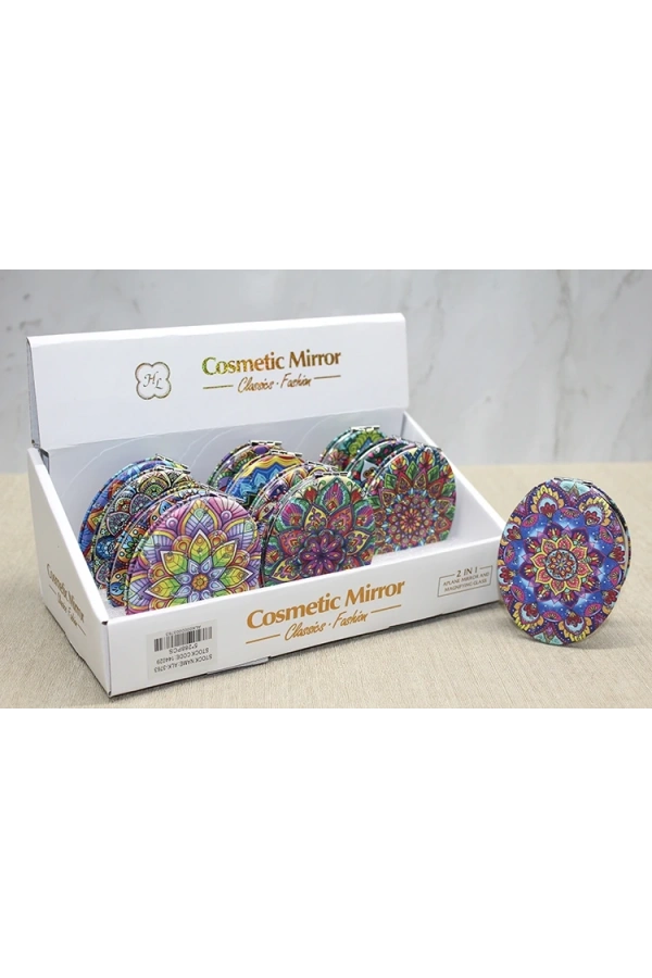 Bidebuvar Taşlı El Aynası Oval İnce Model 3