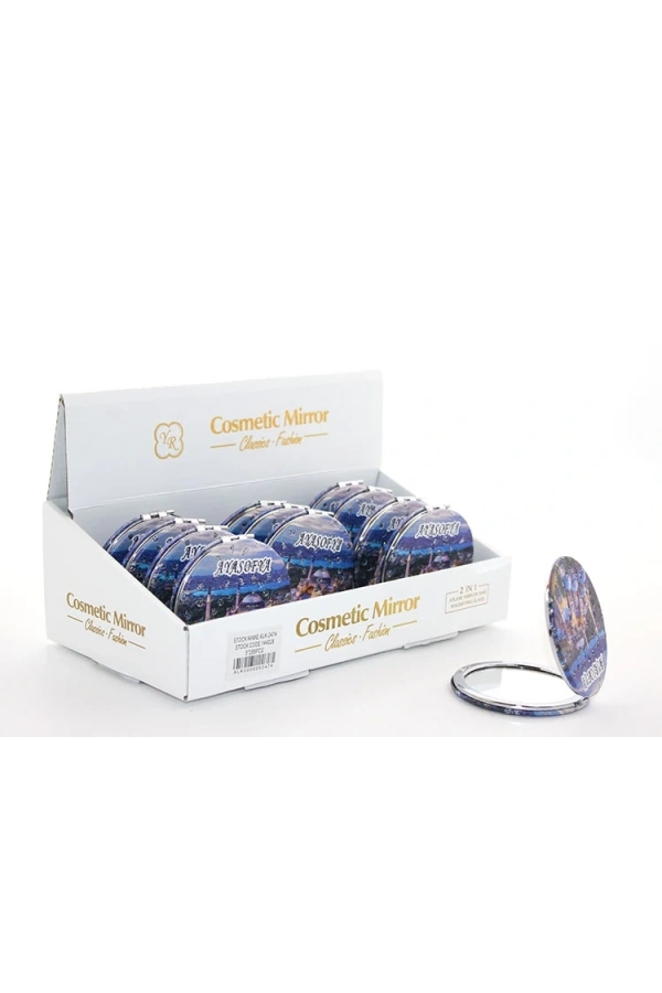 Bidebuvar Taşlı İstanbul Tasarımı El Aynası İnce Model 11