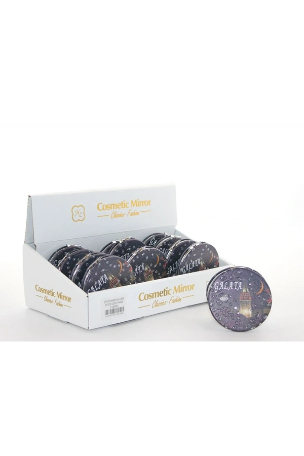 Bidebuvar Taşlı İstanbul Tasarımı El Aynası İnce Model 22