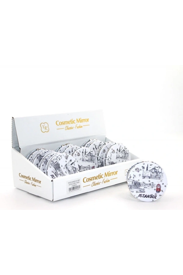 Bidebuvar Taşlı İstanbul Tasarımı El Aynası İnce Model 23