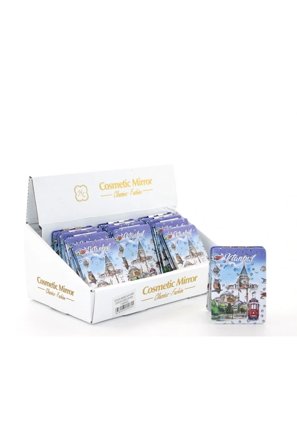 Bidebuvar Taşlı İstanbul Tasarımı El Aynası İnce Model 6