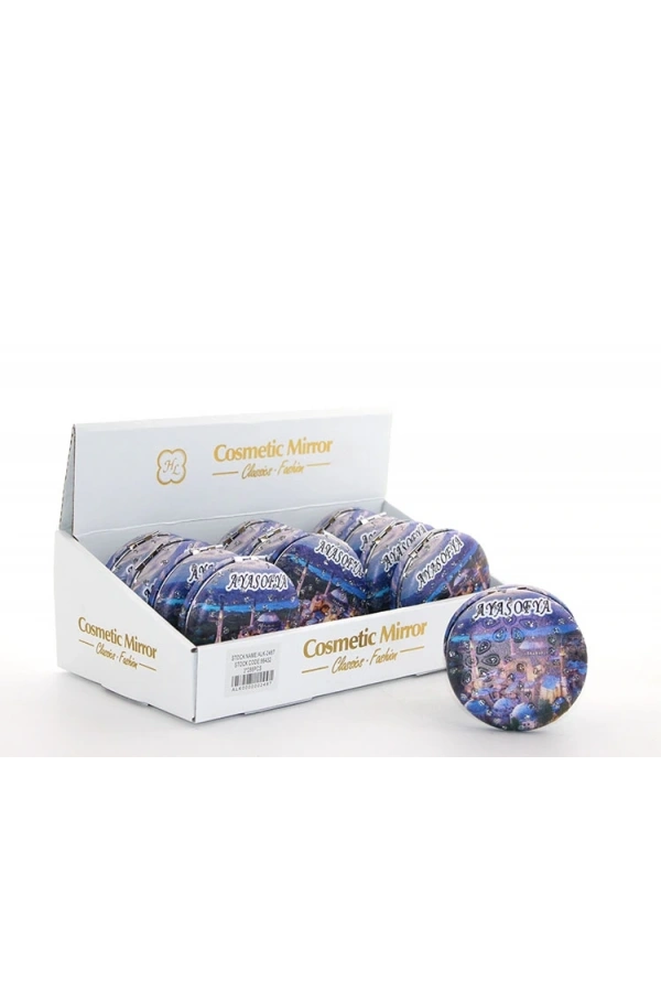 Bidebuvar Taşlı İstanbul Tasarımı El Aynası Kalın Model 13