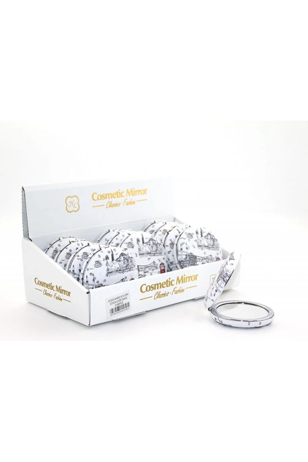 Bidebuvar Taşlı İstanbul Tasarımı El Aynası Kalın Model 7