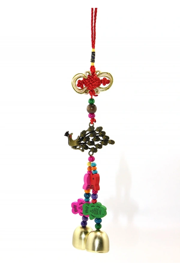 Bidebuvar Tavuskuşu Renkli Rüzgar Çanı