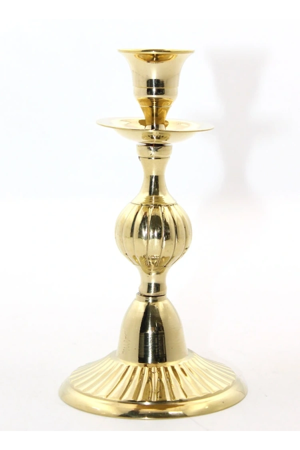 Bidebuvar Tekli Pirinç Şamdan Model 3