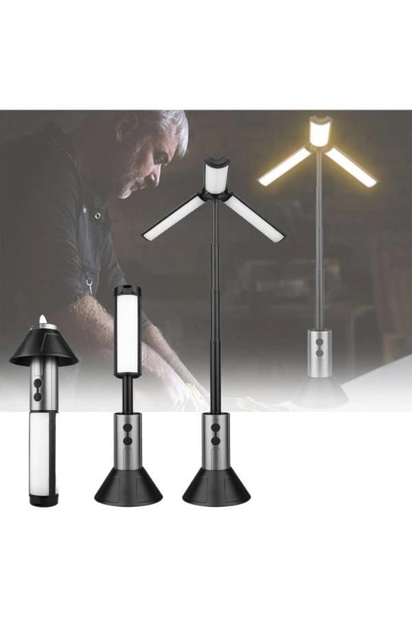 Bidebuvar Teleskopik Şarj Edilebilir Çadır Kamp Işığı