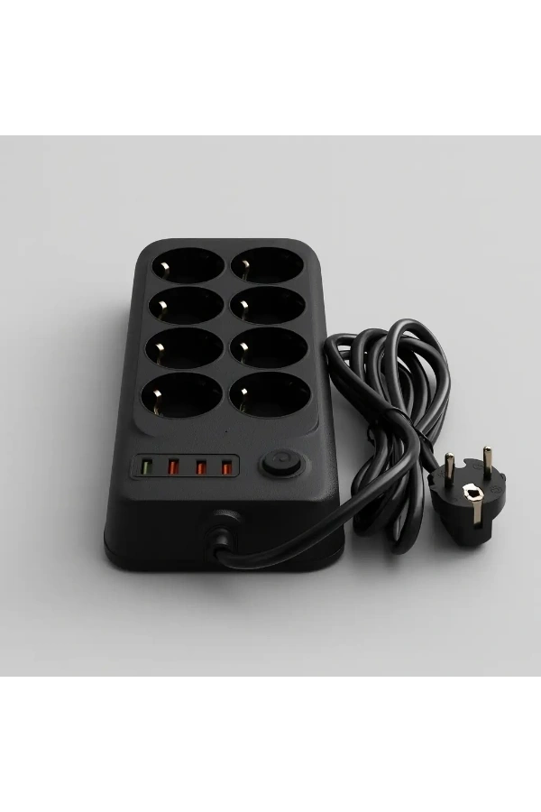 Bidebuvar Termal Akım Korumalı 8 Prizli Uzatma Kablosu