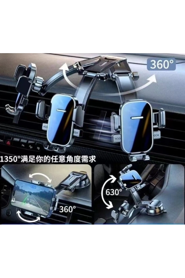 Bidebuvar Torpido Üstü Vakumlu Araç Telefon Tutucu Ayarlanabilir Uzun Kollu