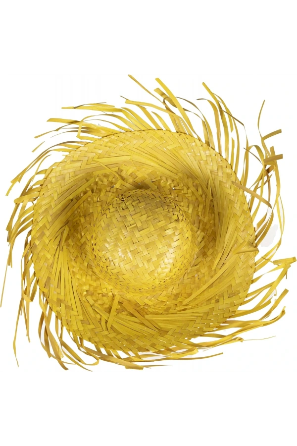 Bidebuvar Tropikal Parti Sarı Hasır Hawaii Şapkası