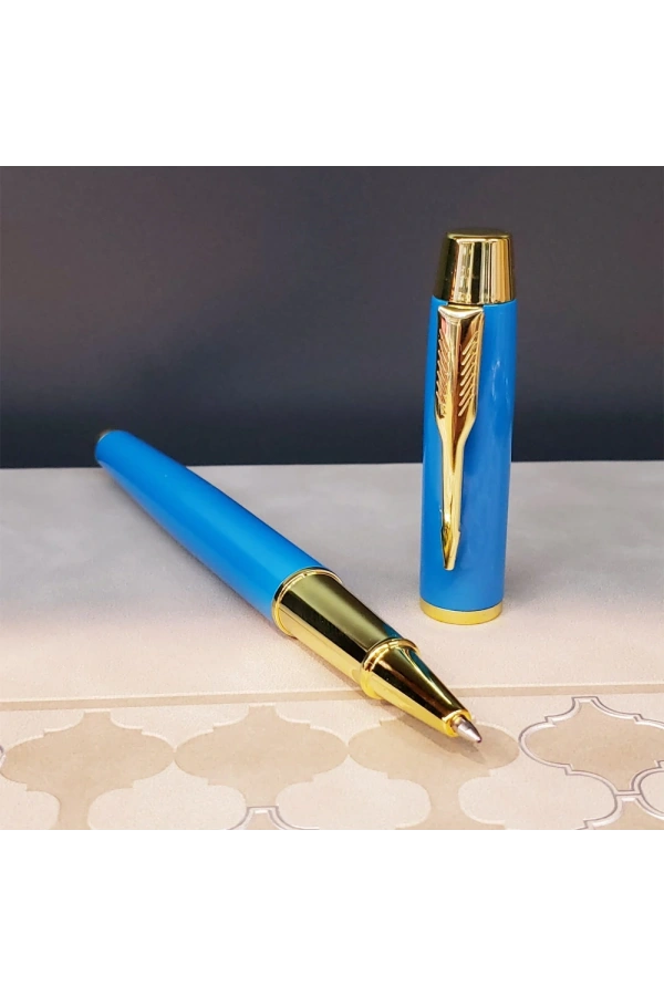 Bidebuvar Turkuaz Metal Roller Kalem