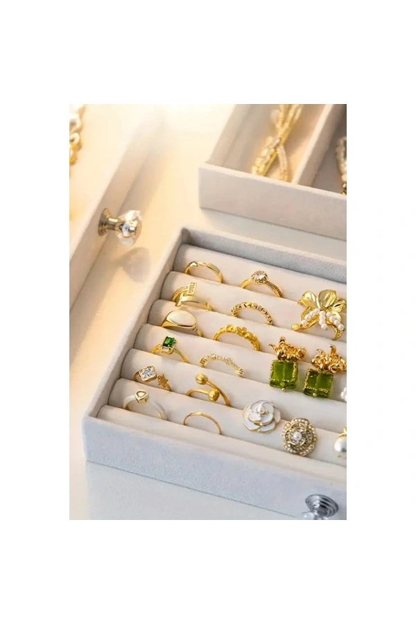 Bidebuvar Üç Katlı Takı Organizeri