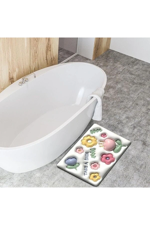 Bidebuvar Ultra Emici 3D Banyo Paspası