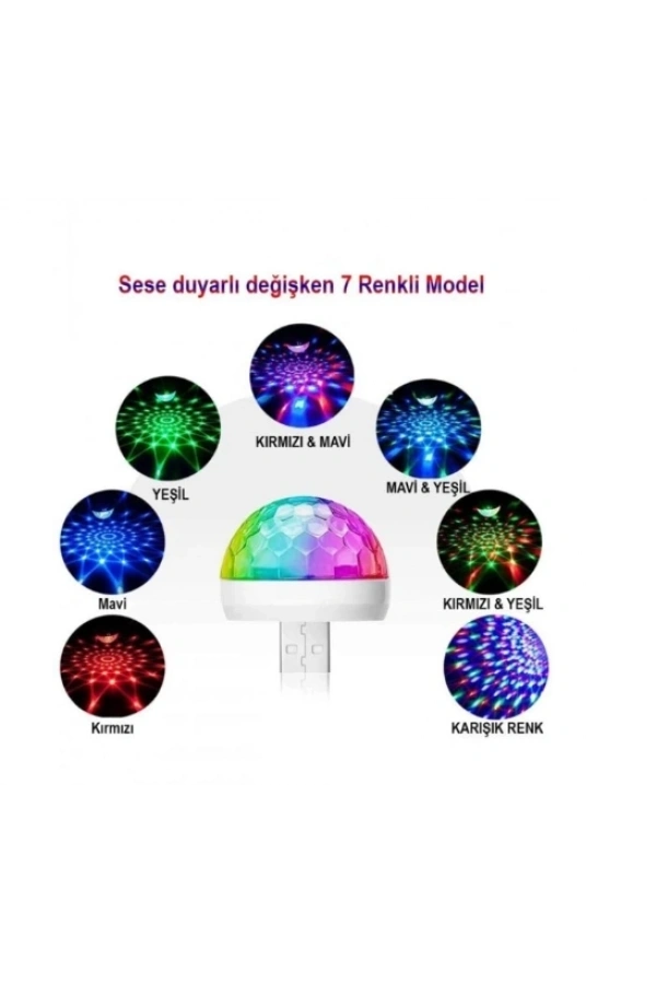 Bidebuvar Usb Girişli Sese Duyarlı Disko Topu