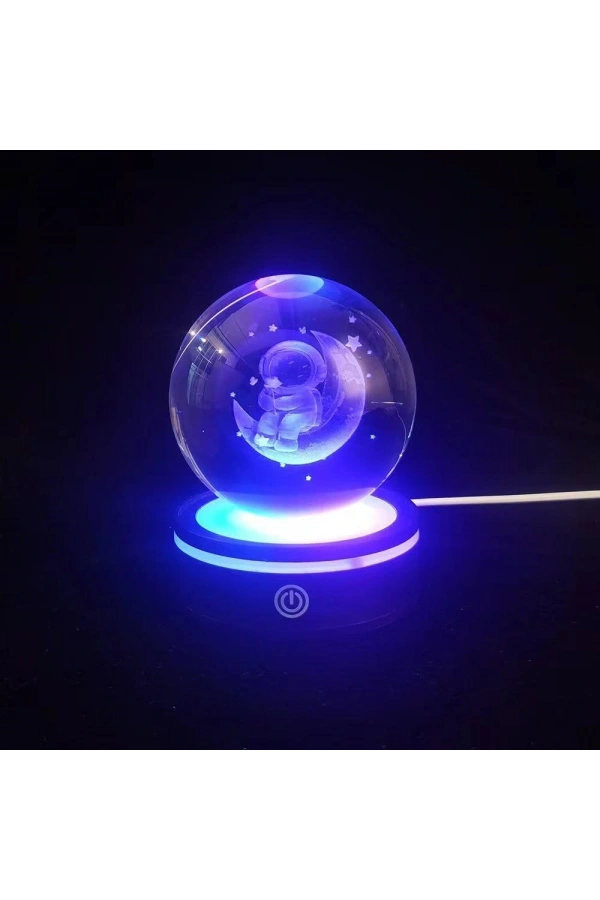 Bidebuvar USBli Astronot Tasarımlı Dönen Cam Küre