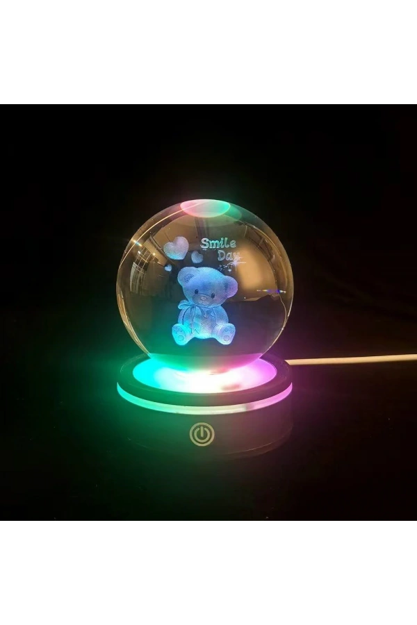 Bidebuvar USBli Ayıcık Tasarımlı Dönen Cam Küre