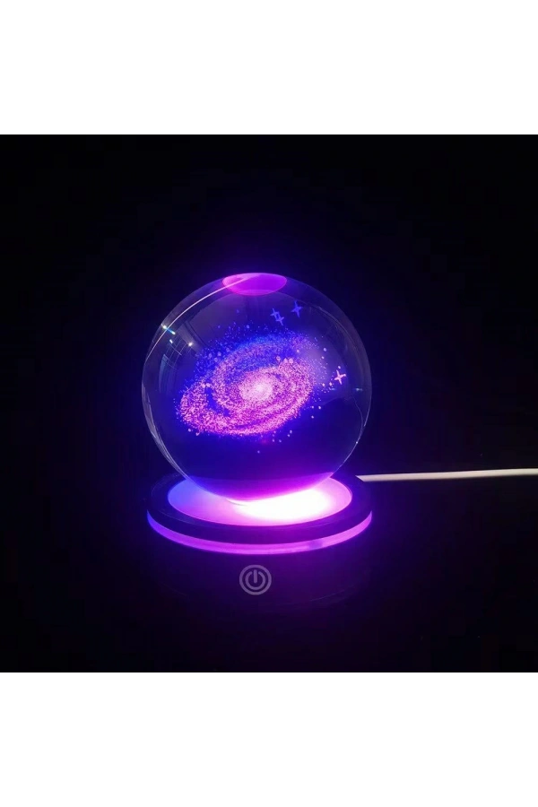 Bidebuvar USBli Samanyolu Tasarımlı Dönen Cam Küre