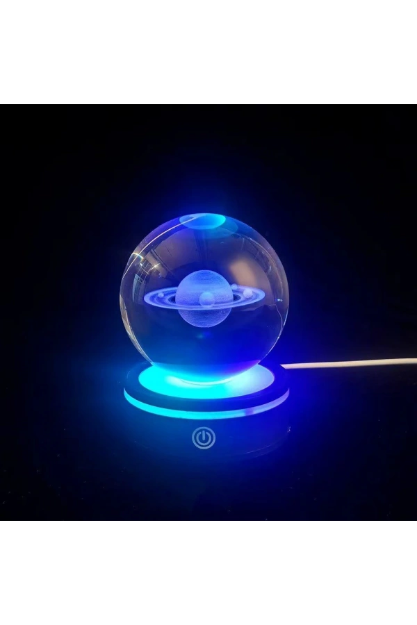 Bidebuvar USBli Satürn Tasarımlı Dönen Cam Küre