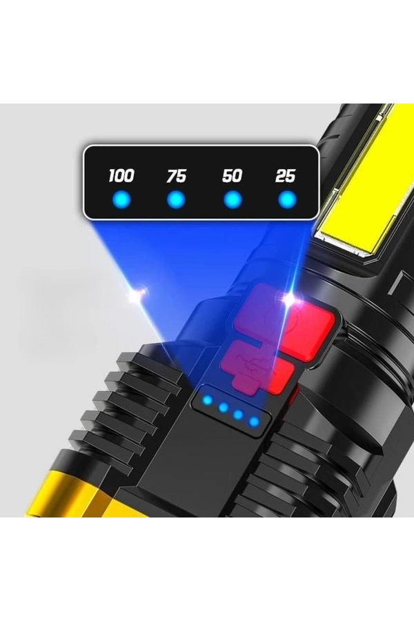 Bidebuvar USB Şarjlı 4 Modlu El Feneri