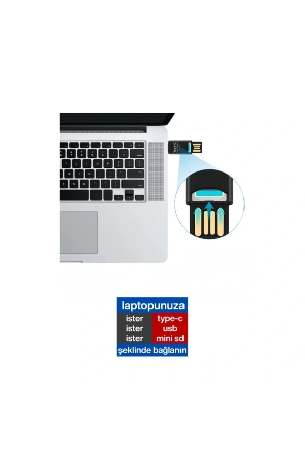 Bidebuvar USB To Type-C Kart Okuyucu
