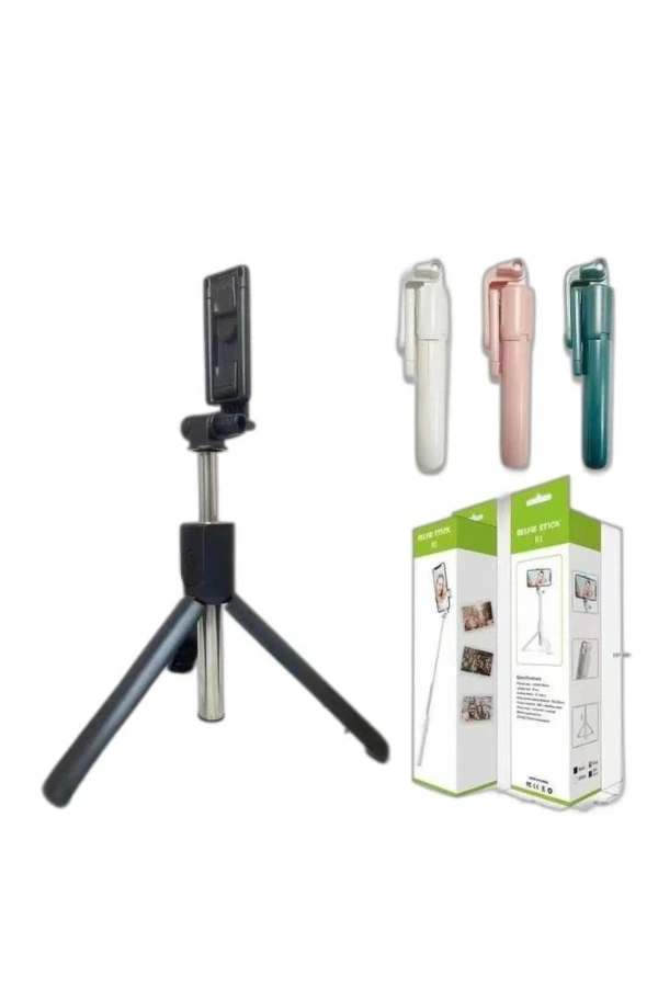 Bidebuvar Uzaktan Kumandalı Tripod Özellikli Selfie Çubuğu