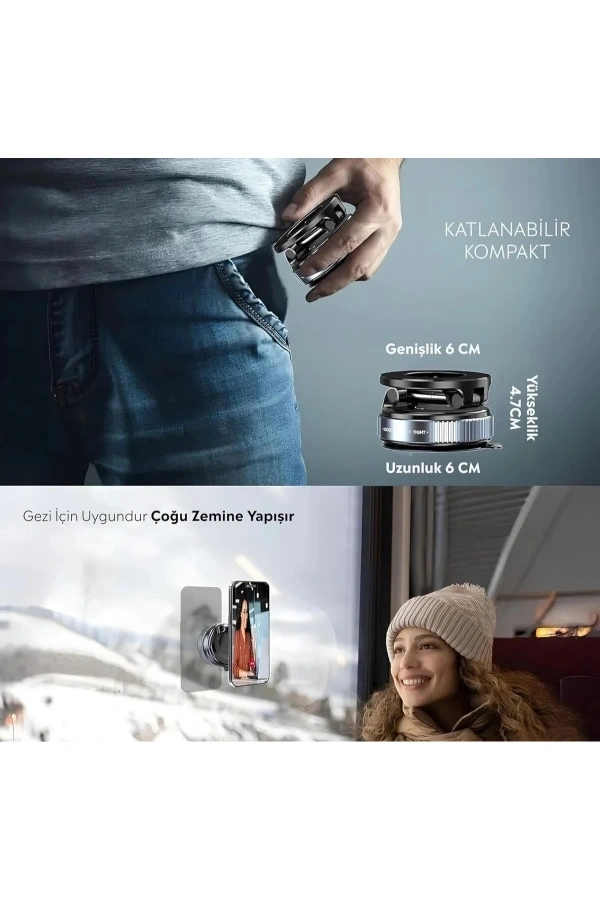 Bidebuvar Vakumlu Manyetik Araç İçi Telefon Tutucu