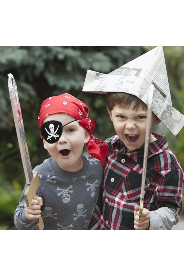 Bidebuvar Vinleks Deri Korsan Göz Bandı Lastikli