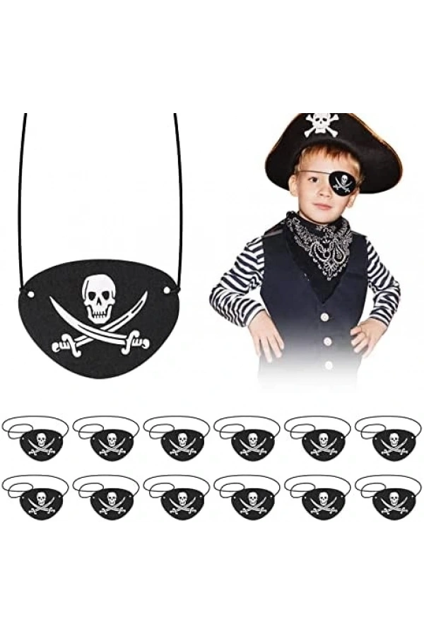 Bidebuvar Vinleks Deri Korsan Göz Bandı Lastikli