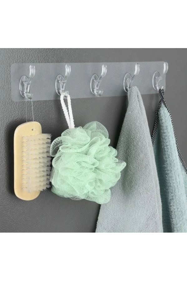 Bidebuvar Yapışkanlı 5 Kancalı Askı