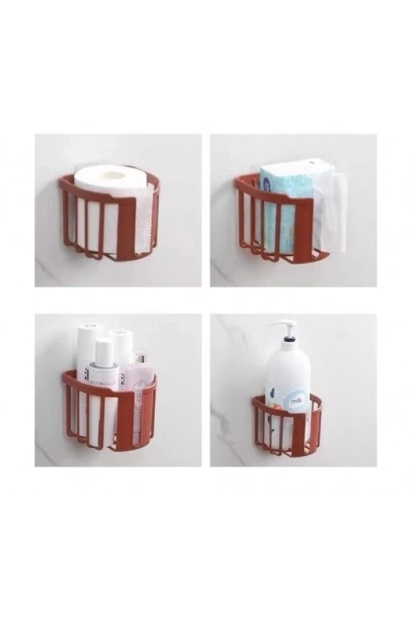 Bidebuvar Yapışkanlı Çok Fonksiyonlu Banyo Organizeri BEYAZ