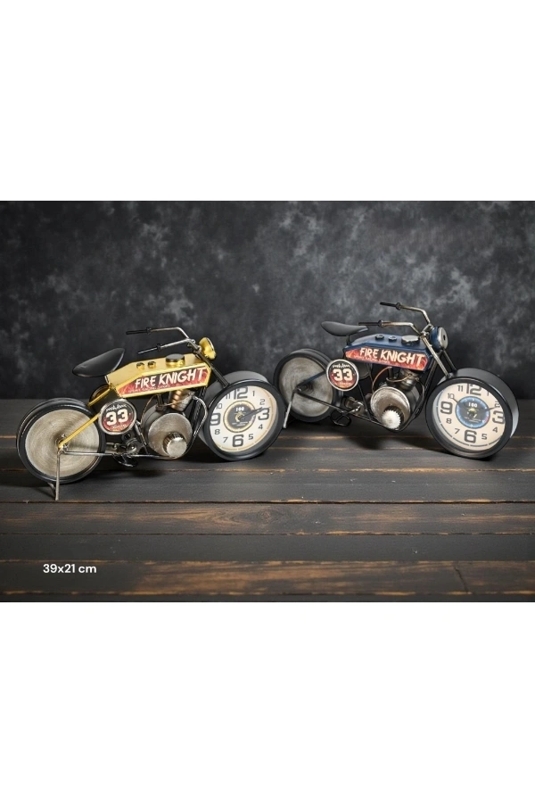 Bidebuvar Yarış Motoru Tasarımlı Masaüstü Saat