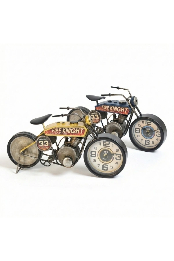 Bidebuvar Yarış Motoru Tasarımlı Masaüstü Saat