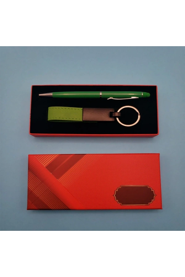 Bidebuvar Yeşil Kalem ve Anahtarlık Seti