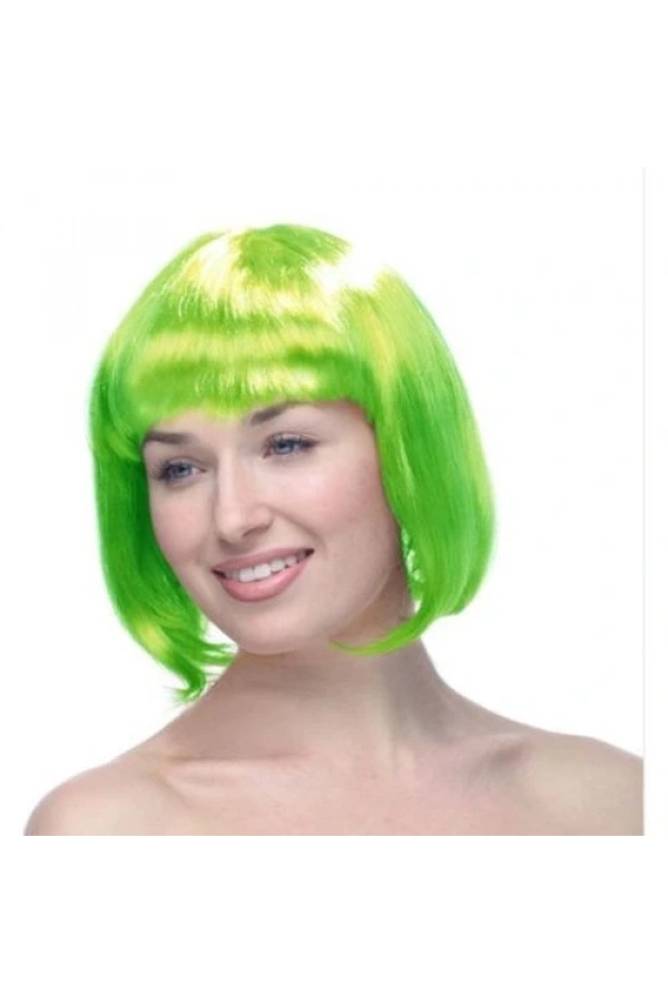 Bidebuvar Yeşil Küt Peruk Saç